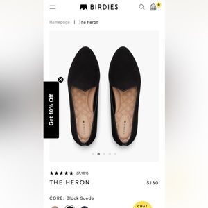 Black Birdie Flats. Size 8